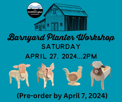 04/27/2024  BARNYARD ANIMAL PLANTERS 2:00PM (OWENSBORO)