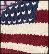 06/14/2025 AMERICAN FLAG CHUNKY HAND CROCHET BLANKET  2:00pm (Owensboro)