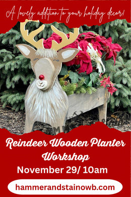 11/29/2025 REINDEER WOODEN PLANTERS 10:00AM (OWENSBORO)