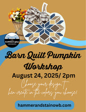 08/24/2025 BARN QUILT PUMPKIN WORKSHOP 2:00pm (Owensboro)